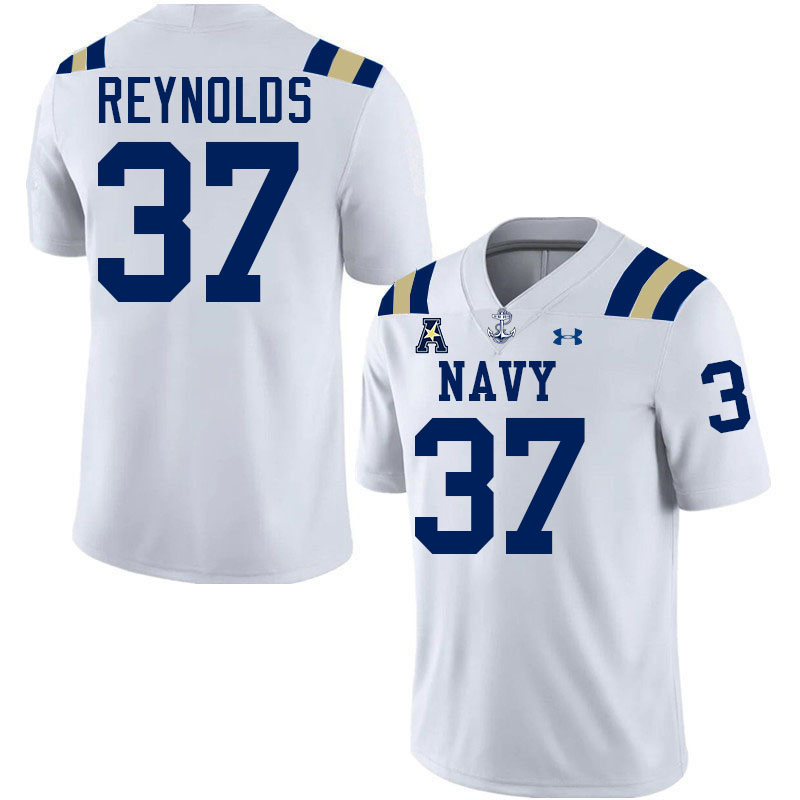 Navy Midshipmen #37 Shane Reynolds College Football Jerseys,Apparels Stitched-White Navy Midshipmen #37 Shane Reynolds College Football Jerseys,Apparels Stitched-White
